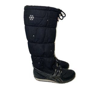 Asics Onitsuka Tiger Black Snow Heaven Knee High Boots Size 7 Womens